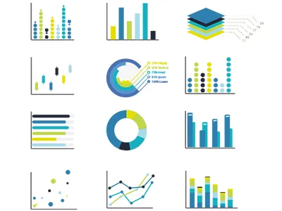 Color chart. 2 chart color define graphic