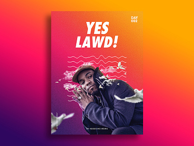 Anderson .Paak color design gradation gradients graphicdesign photoshop poster