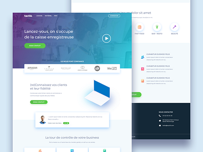 Tactill - Landing Page gradient landing page webdesign