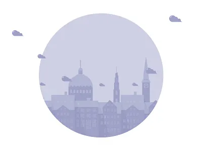 Copenhagen building copenhagen cph denmark illustration street