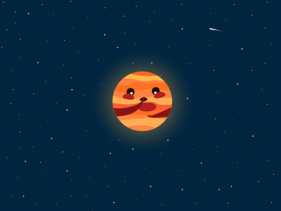 Little Jupiter adobe illustrator design galaxy illustration juno jupiter nasa pen tool picture planet