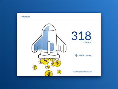 Total Points illu illustration money rocket web