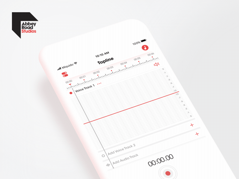 Topline by Abbey Road Studios - Music App 🎶 abbey app clean design ios miquido mobile motion music musicians record recording road studios ui ux