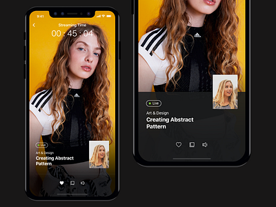 Live Stream View app design education entertainment fashion minimalist mobile video video stream