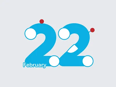 February 22 22 datetypography doraemon feb february number twenty two typography