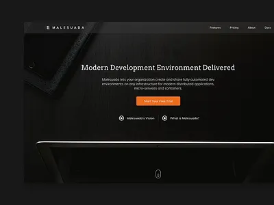 Simple Landing Page dark landing orange simple
