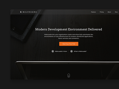 Simple Landing Page dark landing orange simple