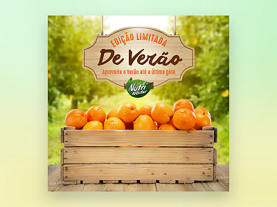 Nutri Nectar Tangerine Label art badge design juice label orange summer tag tangerine wood
