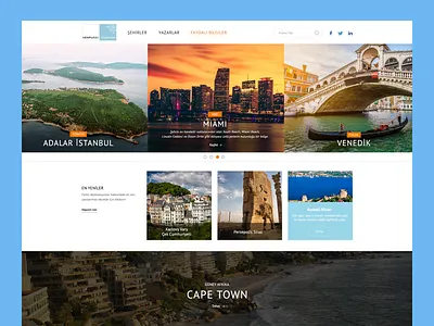 Vespuci Tourism Blog Page blog design destination tourism web