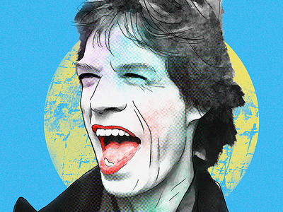 Rolling illustration mick jagger rolling stones