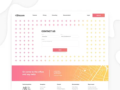 Daily UI #028 challenge contact daily ui design web