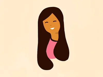 Cute Girl artdirection character cute design flat girl illustration illustrator love smilling