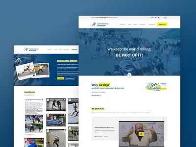 Speedskating Kriterium clean design webdesign website whitespace