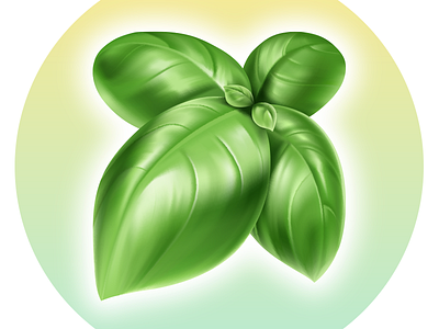 Yeah, Basil! basil gradient mesh herbs illustrator vector