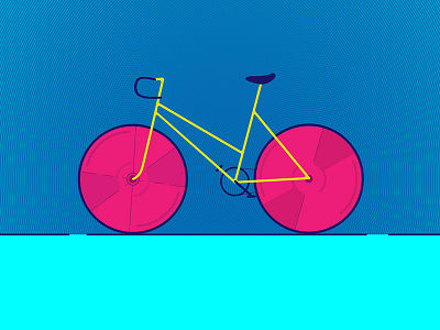 Minimal Bike bike colors illustration minimal vector