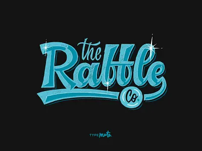 The Raffle Co. sketch #1 calligraphy customtype handlettering lettering logo logotype sketch typemate