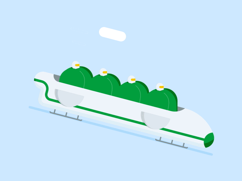 Big Buds Winter Games: Bobsled animation bobsled character gif helmet ice loop olympics sports winter winter games