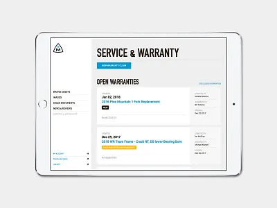 Marin Bikes B2B App app interface mobile responsive ui ux web app website