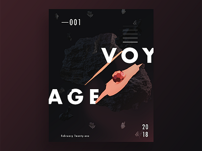 Voyage Poster 3d c4d design poster typography