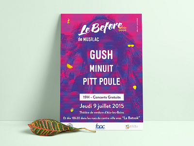 Musilac festival poster concert design dualtone event festival france french indesign indian poster print