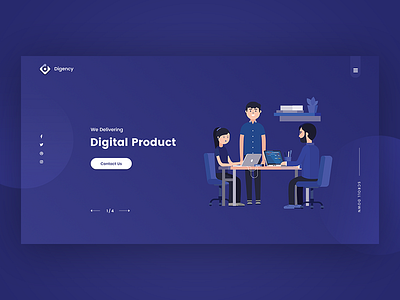 Creative Digital Agency Header agency branding clean colorful creative creative header design digital digital agency header landing logo minimal team typography ui ux web design website working