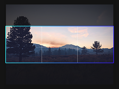 Gradient + Crop UI crop dark dark ui gradient panols panorama photo redesign split ui