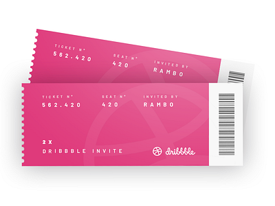 2x INVITATIONS dribbble invitation join