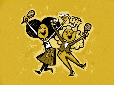 2 Dope Queens 2 dope queens andrew kolb hbo illustration kolbisneat limited color limited palette podcast wnyc