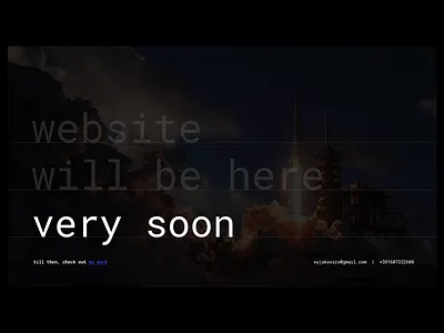 Coming Soon page commingsoon portfolio typography ui ux web