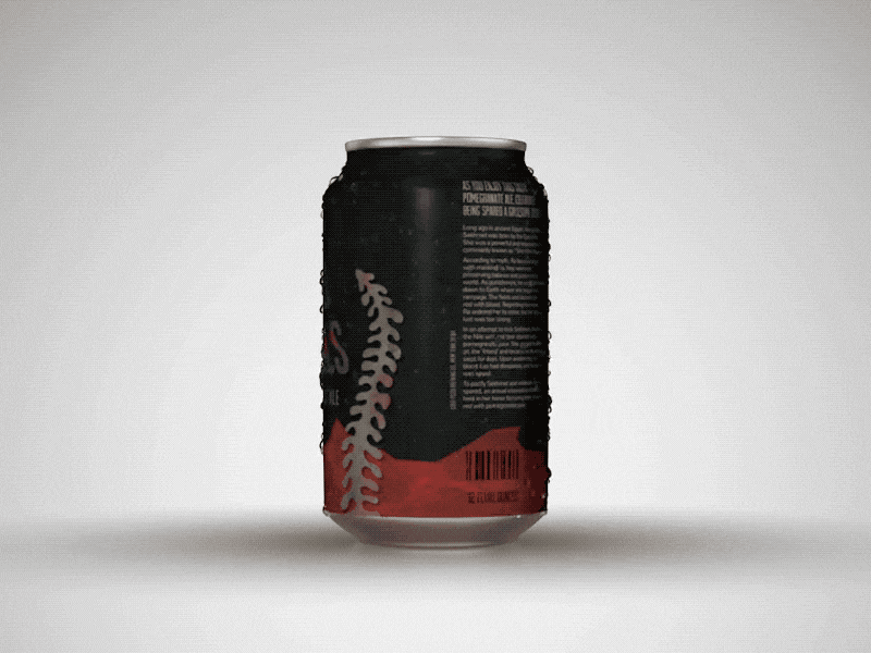 She Who Mauls - Beer Can Design Challenge beer beer design beer label design design design challenge egyptian goddess label design legend myth pomegranate sekhmet