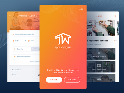 Tools On Wheels ac app home mobile repair requirements services ui