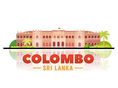 National Museum of Colombo colombo flat museum national museum of colombo sri lanka vector