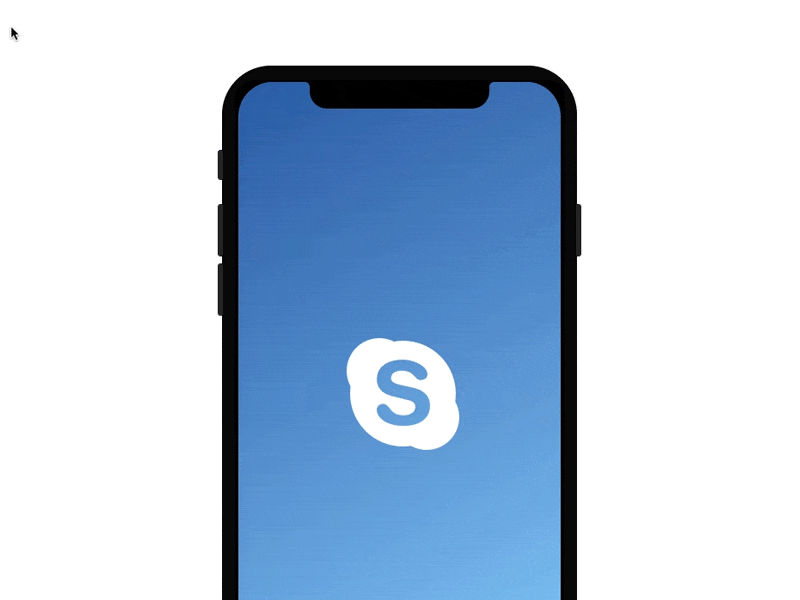 Skype Splash Animation animation application design gif nirav skype splash