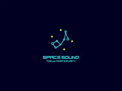 Space Sound behance logo planet purity sound space ursa minor music note