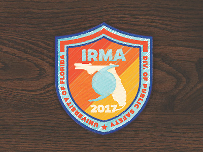 Patch [mockup] for hurricane volunteers badge embroidery illustration merit badge mockup patch