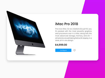 E-Commerce Product - Daily UI #012 apple dailyui ecommerce imac product