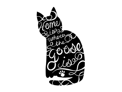 Goose Cat cat hand lettering lettering