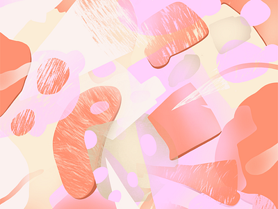 Red, White, and Beige abstract shapes textures