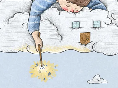 Weekend Plans bonjus cloud dream illo illustration kid lazy magic weekend