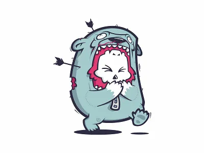 Hard!hard!hard! arrow character flip illustration mascot monkey urban vector wild