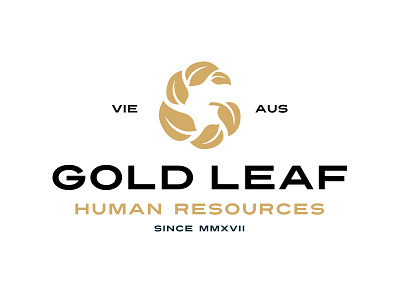 Gold Leaf austria design gold human resource leaf logo management vienna