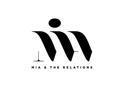 Mia & The Relations abstract design font lettering logo minimal monogram music serif singer typography