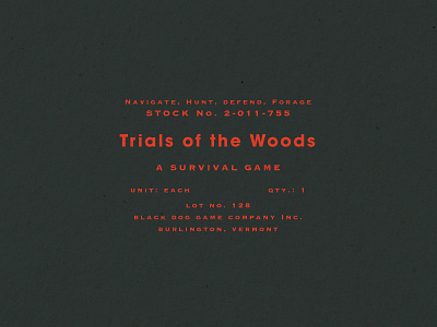 Trials brand development typography