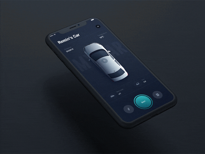 Remote car app ui