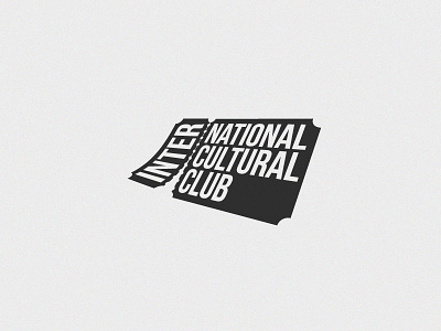 logo International Cultural Club brand brand design branding design icon logo ticket typography vector