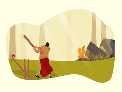 Street Cricket cricket illustrator landscape nature photoshop street cricket