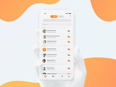 Friend List Design contact list friend list ios iphonex list mobile design ui ux