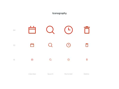 Wunderlist redesign - Iconography clean icons minimal red redesign ui ux wunderlist