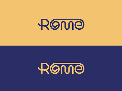 Rome logo antiquity architecture classical column history ionic italy roman rome typographic