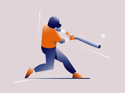 Ready For Hit! athletic baseball character illustration player sport vector
